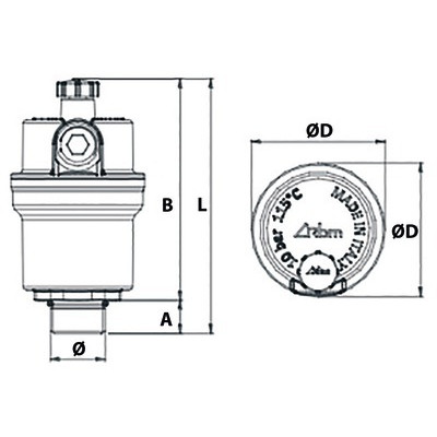Purgador aire Miniluf caudal 47l/mn 1/2"- RBM - 28280400