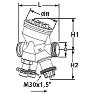 TA-COMPACT-P valve M 1 1/4" DN 25 flow from 370 to 2150 l/h- IMI - 52164-025