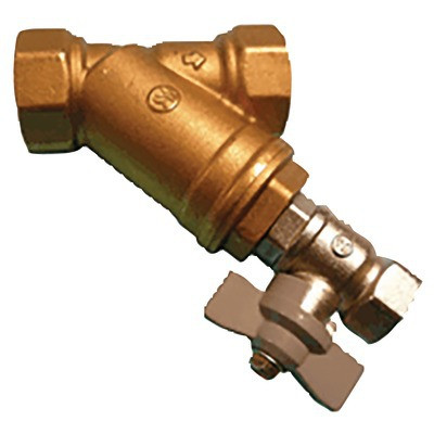 Brass Y-strainer 3/4" with rinsing valve- DIFF - 110508