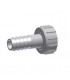 Paire de raccords porte-caoutchouc droits F3/4"xØ16- RBM - 32870516
