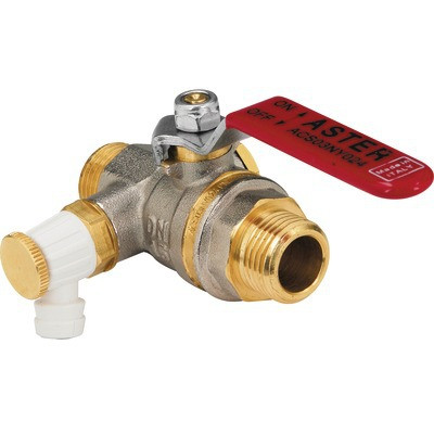 Ball valve with flat bleed handle MM 1/2" ASTER- EFFEBI - 2373R404