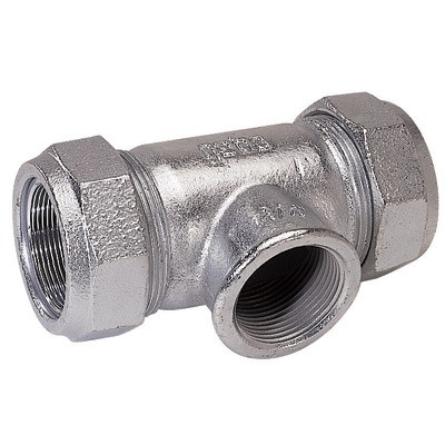 Raccord compression fonte té taraudé T 48.3x48.3xF1"1/2- GEBO - 01.150.04.05