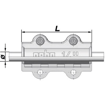 Long steel repair collar DSL 48.3 (1-1/2")- GEBO - 01.252.28.05