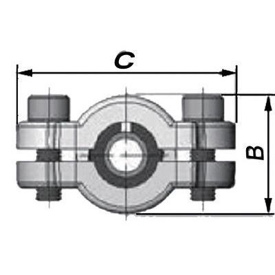 Long steel repair collar DSL 48.3 (1-1/2")- GEBO - 01.252.28.05
