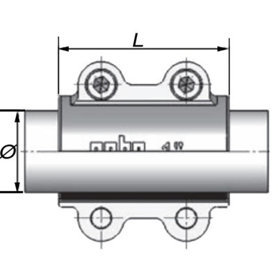 Short steel repair collar DSK 21.3 (1/2")- GEBO - 01.260.28.01