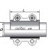 Short steel repair collar DSK 26.9 (3/4")- GEBO - 01.260.28.02