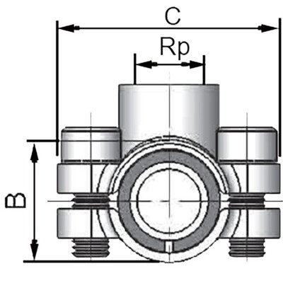 Repair bypass collar ANB F 48.3 (F3/4")- GEBO - 01.261.28.0502