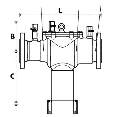 Controllable flanged disconnector BA300 DN150- RESIDEO - BA300-150A