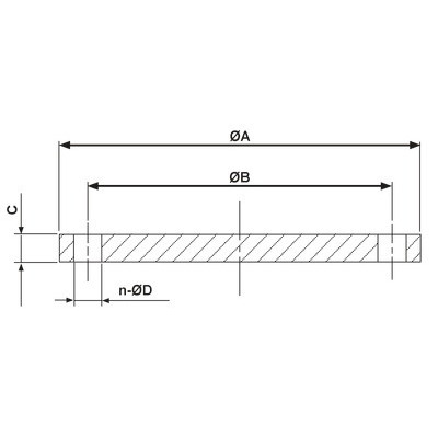 Brida llena de acero DN20- DIFF - 110994
