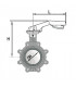 Butterfly valve with cast iron disk DN100- BURACCO - CL623T100HCCL