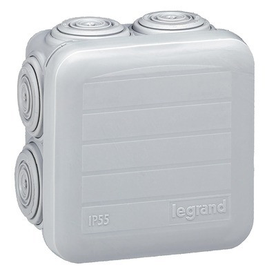 Boite de dérivation carrée PLEXO Ø65x65x40 grise- LEGRAND - 092005