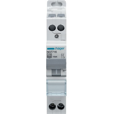 Circuit breaker 1P N 6-10kA curve D-20A- HAGER - NGT720
