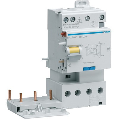 Differential block - double output 4P 63A 30mA- HAGER - BDC863