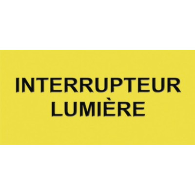 Étiquette rigide interrupteur lumière- DIFF - 111793