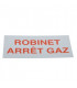 Étiquette rigide robinet arrêt gaz- DIFF - 111797