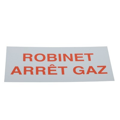 Étiquette rigide robinet arrêt gaz- DIFF - 111797