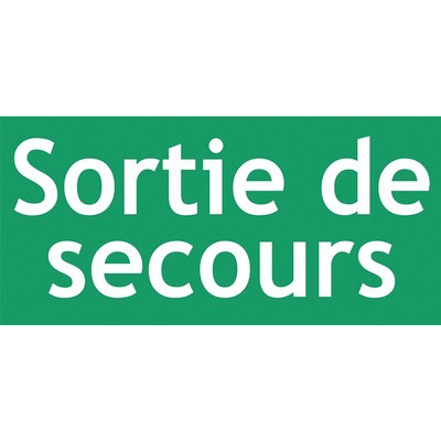 Étiquette rigide sortie de secours- DIFF - 111798