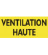 Étiquette rigide ventilation haute- DIFF - 111800