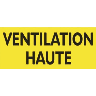 Étiquette rigide ventilation haute- DIFF - 111800