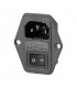 Toma VDE + interruptor + portafusible 0/1 oval- DIFF - 150649
