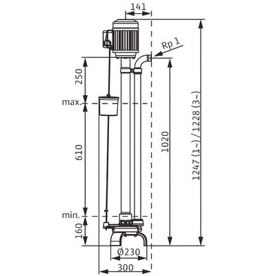 Bomba DRAIN VC 32/10 tri- WILO - 2044583