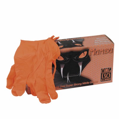 Black mamba gloves size 8/9 orange (X 100) - DIFF : BLACKMAMBA ORANGE TL