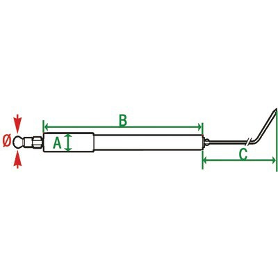 Flame sensing probe C28/C34- DIFF pour Cuenod - 146329