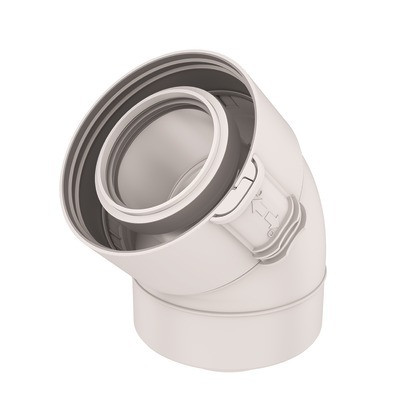 45° elbow fuel oil/gas condensing- UBBINK - 229200  - (X2)