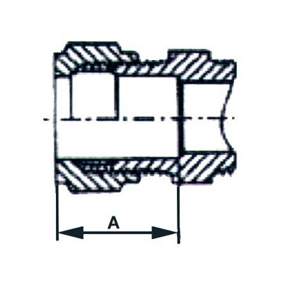Fitting olive straight f3/8 x tube 8mm- DIFF - 601607  - (X2)