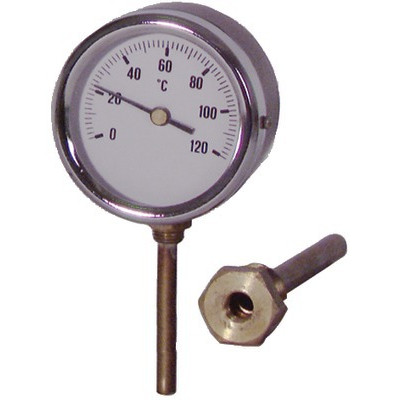 Thermomètre rond, Ø 80mm, plongeur verti- DIFF - 606079