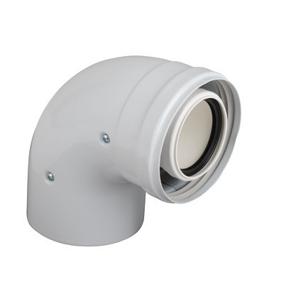 Codo coaxial 90° M/F 60/100 INT PP.- COSMOGAS - 62617234