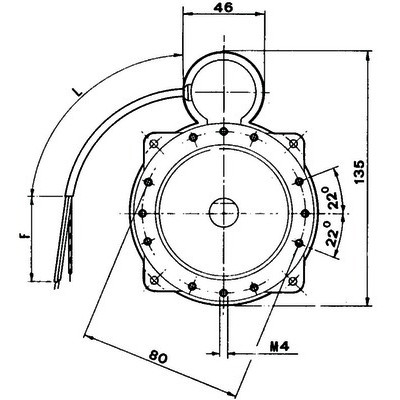 Bride d'adaptation pour moteur NEMA 2/N2/F4- DIFF pour De Dietrich Chappée - S50036914