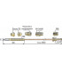 Thermocouple 7 raccords L900mm- DIFF - 704211