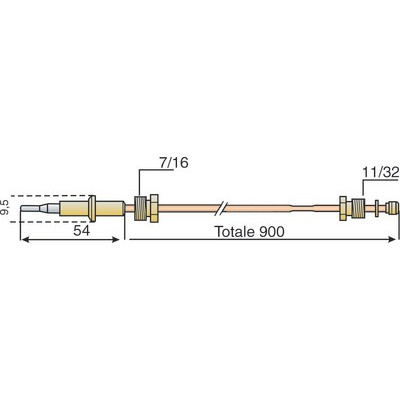 Termopar específico- HONEYWELL HOME - Q309A 2747B