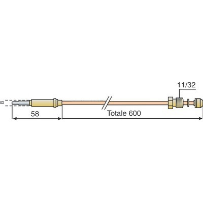 Thermocouple- DIFF pour De Dietrich Chappée - 95365380