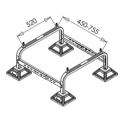 Support au sol pour groupe extérieur XL- DIFF - 806036