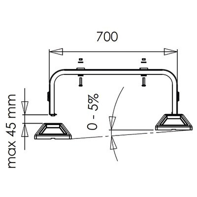 Floor support for outdoor unit XL- DIFF - 806036