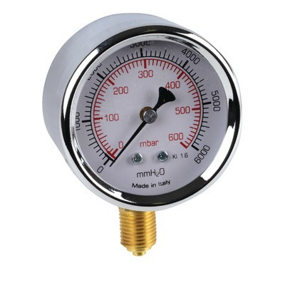 Gas manometer 0 to 600bars ø 63mm m1/4"- DIFF - 901479