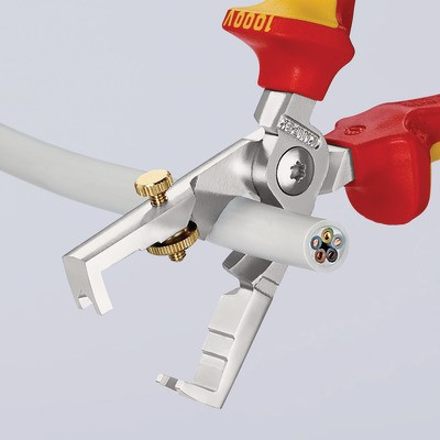 Alicate pelacables con cortacables- KNIPEX - 13 66 180 T