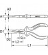 Pince à becs demi-ronde KS, à poignées bi-composants longueur 165 mm- KS TOOLS - 115.1023