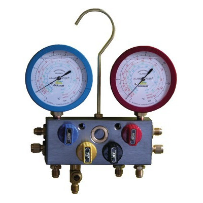 Manifold 4 voies AP R134a R22 R407C R410- GALAXAIR - M804-BS-SA660-B-CN