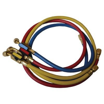 Jeu de 3 flexibles R410A FF 1/4" x 5/16" SAE avec vannes- GALAXAIR - SA-CT360-410