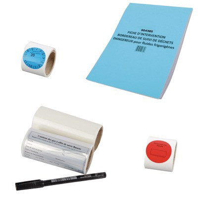 Roll of 100 blue regulation labels blowb- DIFF - 905175
