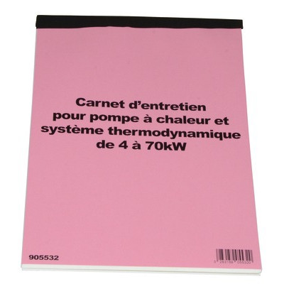 Carnet d'entretien Pompe à chaleur- DIFF - 905532
