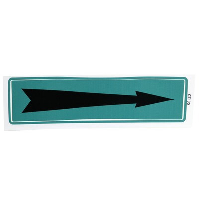 Étiquette souple adhésive flèche fond vert- DIFF - 907086  - (X10)
