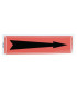Étiquette souple adhésive flèche fond rouge- DIFF - 907087  - (X10)
