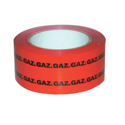 Ruban adhésif d'identification gaz rouge 50mm x 100m- DIFF - 907113