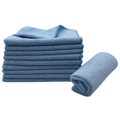 Blue microfibre cloth - 38x38 cm- ISOCLEAR - 909049  - (X10)
