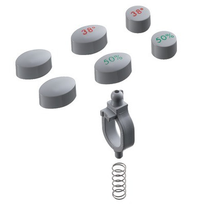 Set de boutons poussoirs thermostatiques- HANSGROHE - 97231000