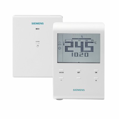 Wireless ambience thermostat, battery operated - SIEMENS : RDE100.1RFS
